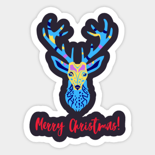 Reindeer merry christmas Sticker